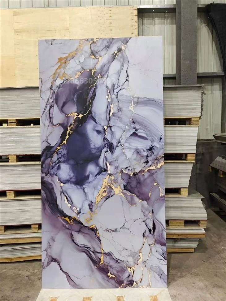 Waterproof Marble Board 3mm Pvc Uv Board Wall Decoration Marble Color suppliers
